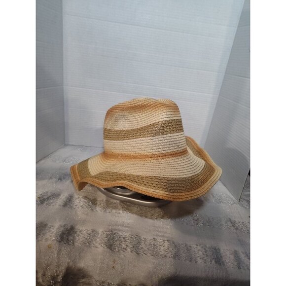 Woven Straw Paper Hat 57CM Medium Multicolor 100% Paper Lightweight Summer - Picture 4 of 14